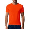 thumbnail image 2 of Viluyesy Shirt T - à Manches Courtes pour Hommes Extensible Col Ras du Cou Séchage Rapide Été Athlétique Uni Manches Courtes Orange 2TG, 2 of 9