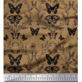thumbnail image 1 of Soimoi Poly Georgette Fabric Leaves,Floral & Butterfly Print Fabric by Yard 42 Inch Wide, 1 of 3