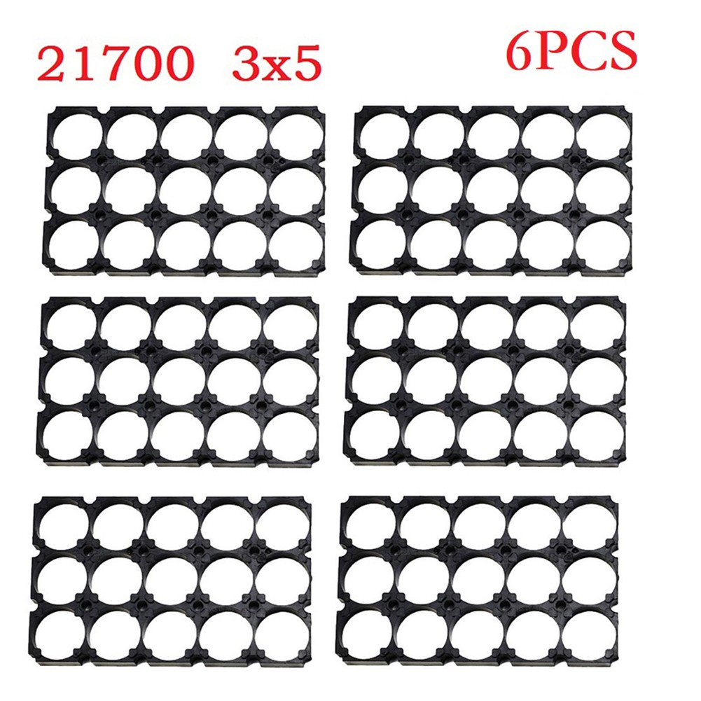 6Pcs 21700 3X5 Battery Holder Stand Plastic Frame Brackets Holding Battery Packs