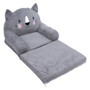 Toddler Chair Baby Girl Folding Lazy Kids Sofa  Cartoon Princess Sofa Bed Cute Cartoon Style Gray Sofas