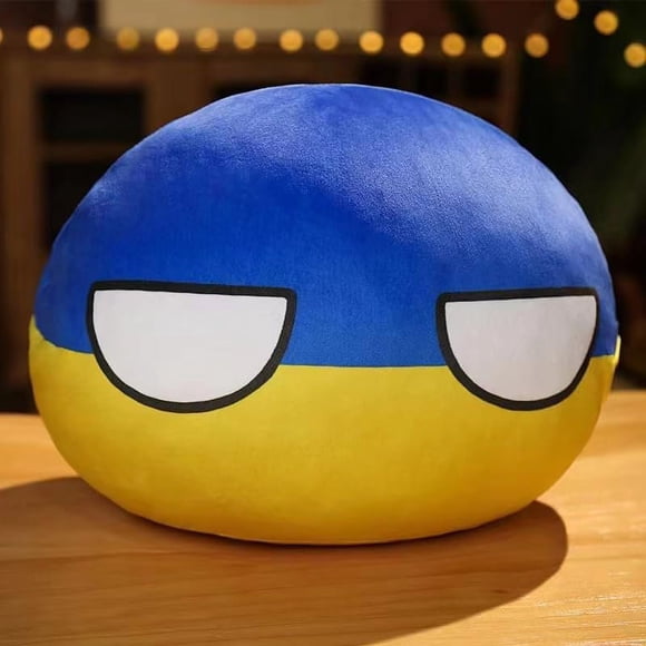 DEBGFS Country Balls Plushies 4 in Poland Ball Doll for Children and Adult Gifts Pendant Accessories Stuffed Toys,ukraine