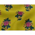 thumbnail image 4 of oneOone Viscose Jersey Fabric Leaves & Floral Block Decor Fabric Printed BTY 60 Inch Wide, 4 of 4