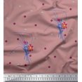 thumbnail image 3 of Soimoi Rayon Fabric Leaves & Lily Floral Print Fabric by the Yard 42 Inch Wide, 3 of 6