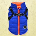 thumbnail image 4 of MesaSe Pet Printed Cold Weather Coat Harness Pet Winter Warm 2 In 1 Outfit Padded Jacket For Small Puppy Dogs, 4 of 8