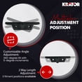 thumbnail image 4 of Krator Motorcycle Mini Floorboards, Compatible With Harley Davidson Models, 360 Degree Adjustable, Black, Harley Foot Pegs, Front Rider Rear Passenger Footboards, Motorcycle Accessories, 4 of 9