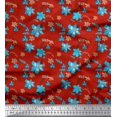 thumbnail image 1 of Soimoi Poly Georgette Fabric Leaves & Floral Decor Fabric Printed Yard 52 Inch Wide, 1 of 5