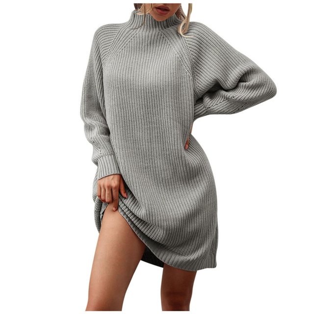 Femmes Casual Pull Robe de l'Épaule à Manches Longues Sangle en Vrac Pari Midi Robe