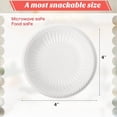thumbnail image 2 of CNKOO 50 Pack Small Paper Plates 4 Inch Disposable Paper Plates Heavy Duty Uncoated White Plate Round Dessert Plate Bulk Cake Appetizer Dinner Tableware for Holiday Wedding Graduation Par, 2 of 5