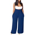 thumbnail image 2 of LSLJS Womens Casual Sleeveless Spaghetti Strap Loose Adjustable Jumpsuits Stretchy Long Pants Romper with Pockets, 2 of 5