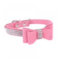 thumbnail image 3 of Pet Dog Leather Rhinestones Bow Knot Collar Crystals Bling Diamonds for Small Medium Large Dogs, 3 of 10