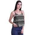 thumbnail image 2 of Moomaya Printed Womens Spaghetti Strap Crop Top Cami Summer Tops, 2 of 5