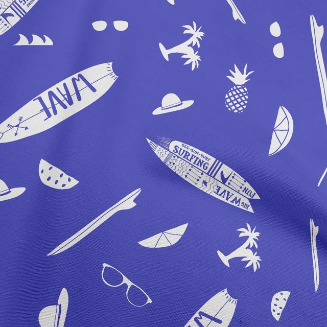 oneOone Rayon Blue Fabric Beach Craft Projects Decor Fabric Printed By The Yard 56 Inch Wide