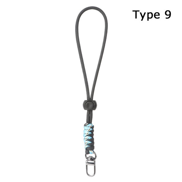 Paracord Keychain Lanyard Rotatable Buckle High Strength Parachute Cord Outdoor Backpack Key Ring Neck Hanging Rope 9