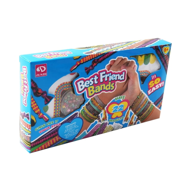 Blue Friendship Bracelet Making Kit For Kids Arts And Crafts Set With Colorful Threads And Weaving Boards Creative Diy Jewelry Making Kit For Girls And Boys