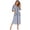 bluewhitegrid, variant on YOPTOP Women Zipper Robe 3/4 Sleeve House Dress Full Length Sleepwear Duster Housecoat With Pockets S-2Xl,M,blackwhitegrid