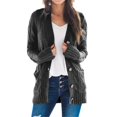 thumbnail image 3 of CHUANK Womens Boho Patchwork Cardigan Long Sleeve Open Front Knit Sweaters Coat Pockets Pink S, 3 of 7