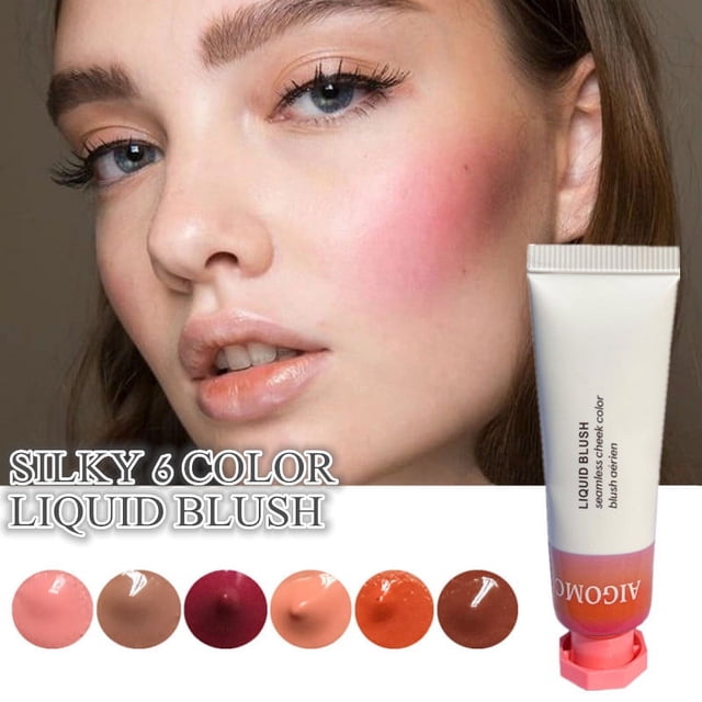 5 Color Blush Red Milk Gel Gel Creamy Liquid Blush Rouge Obedience Nature10Ml, Makeup White Blusher