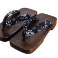 thumbnail image 4 of ZheElen Japanese Clogs Slippers Geta Sandals Flip Flops for Men Women 36 Blue Square Size 42 1Set, 4 of 6