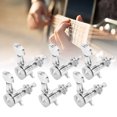 thumbnail image 4 of Guitar Tuning Keys, 6 Pcs Guitar Machine Head Durable Silver 0.7in Handle Width With Screws For Most Guitars For Replacing Old And Damaged Parst 6 Right Peg Set,6 Left Peg Set,3, 4 of 8