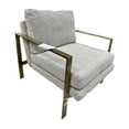 thumbnail image 2 of Fauteuil Sidney élégant et moderne (tissu boucle), 2 of 3