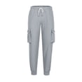 thumbnail image 4 of KIHOUT Mens Cargo Pants Casual Jogger Multi Pockets Drawstring Outdoor Hiking Loose Foot Binding Sweatpants, 4 of 5