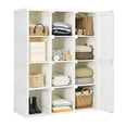thumbnail image 1 of Costway Garde-Robe Portative Armoire Pliable pour Vêtements avec 12 Casiers de Rangement, 1 of 10