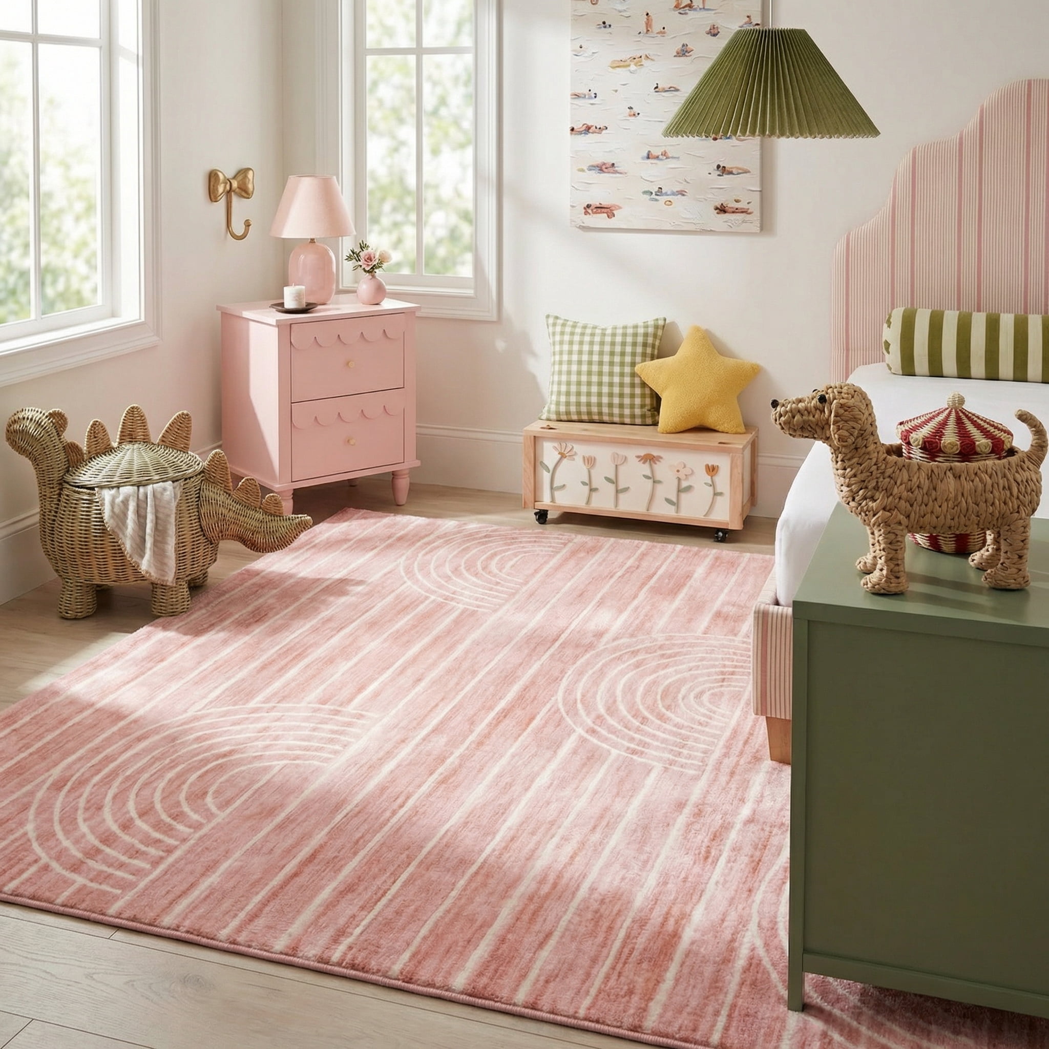 Rug Branch Kids Rainbow Soft Playmat Indoor Area Rug