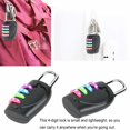 thumbnail image 4 of QualitChoice Office School 4-digit Combination Lock Camping Portable Suitcase Luggage Locker Drawer Gate Door Resettable Padlock Black/Colorful keys 1Set, 4 of 6