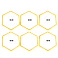 thumbnail image 1 of 6PCS  Agile Circle, PP Material Training Circle, Easy Carry For Sports Football Equipment, 1 of 8