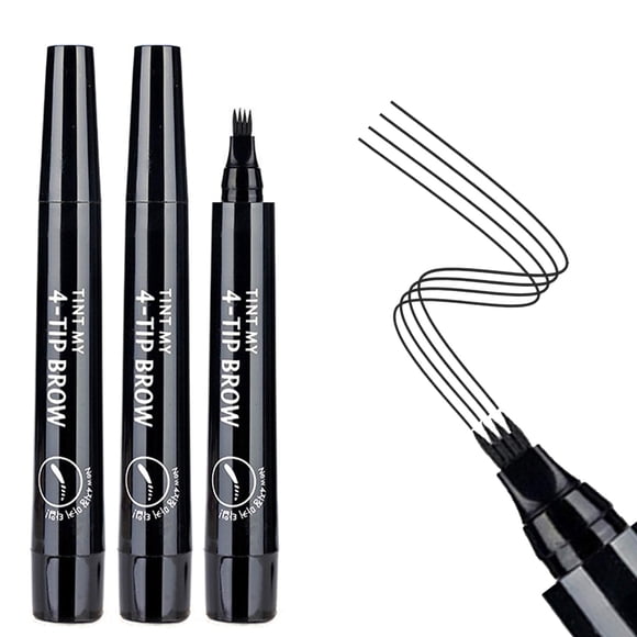 Eyebrow Pen - Waterproof Microblading Eyebrow Pen,Long Lasting,Easily Create Natural Eyebrow Makeup,Black