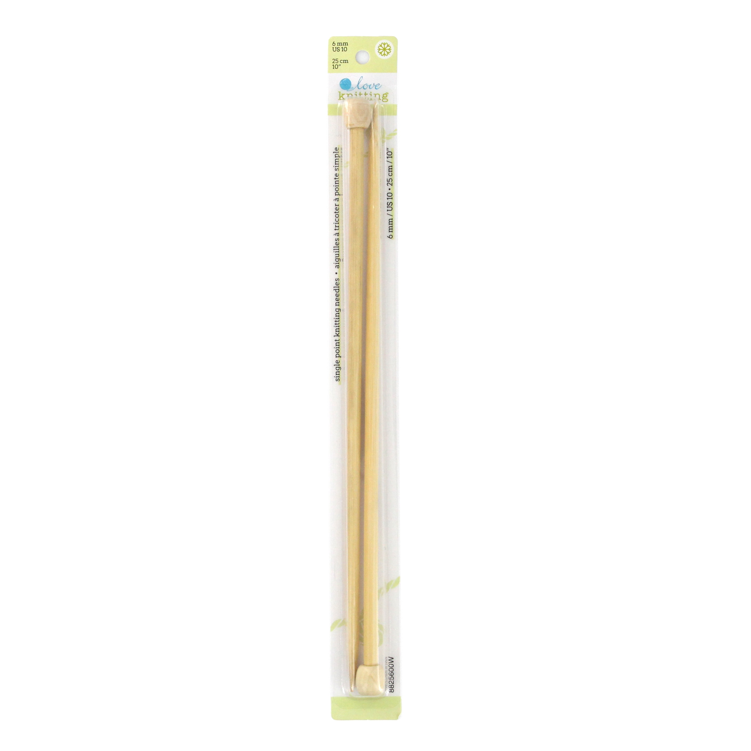 LOVE Knitting Bamboo Single-Point Needles, 25 cm (9.8 in.), 4.5 mm (0.18 in.)