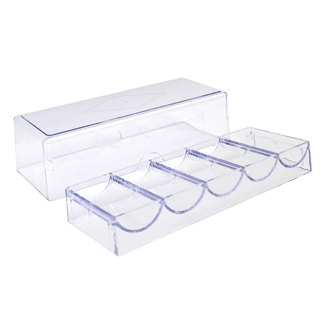 Multi-function Poker Chip Holder Convenient Chip Case Transparent Chip Storage Box