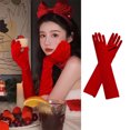 thumbnail image 1 of Mefallenssiah Adult Over Elbow Stretch Long Spandex Opera Gloves, 1 of 7