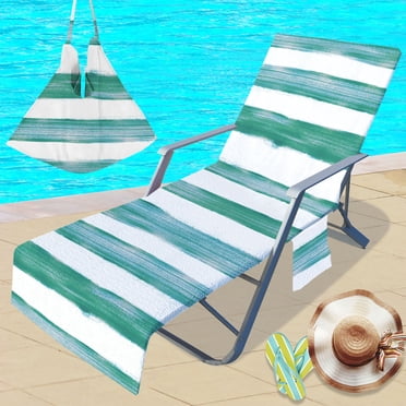 Articles en Liquidation! Gspmoly Housse de Chaises de Plage en Microfibre Housse de Chaises de Plage Série à Rayures de Couleur Unie Housse de Chaises de Plage Été Bord de Mer Articles en Liquidation