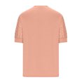 thumbnail image 5 of Liquidation! T-Shirt Grande Taille pour Femmes, Blouse à Manches Courtes d'Été pour Femmes, Blouses à Col Rond Mode Féminine Couleur Unie, 5 of 5
