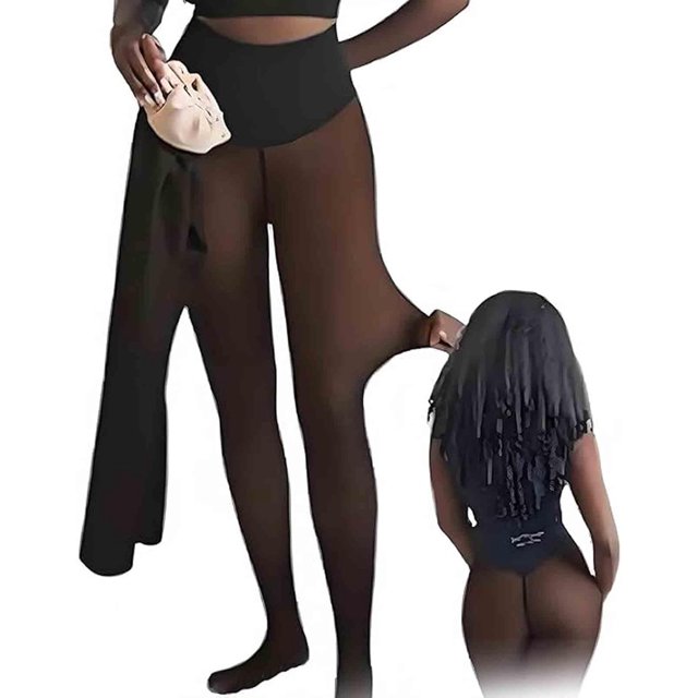 New Compression Band & One Seam Option, The Original Magic Fleece Lined Leggings, Bare-Leg Plus-Size Tights