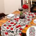 thumbnail image 1 of Boovnll Valentines Day Table Runner, 13x35" Valentine's Day Printing Table Runner, Valentines Table Runner for Holiday Kitchen Dining Table, Party Decor, Valentines Day Decorations, 1 of 6
