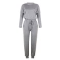 thumbnail image 3 of Yuyuzo Womens Casual Solid Color Set Sweatsuit Pullover Jogger Pants Two Piece Outfit Tracksuits, 3 of 6