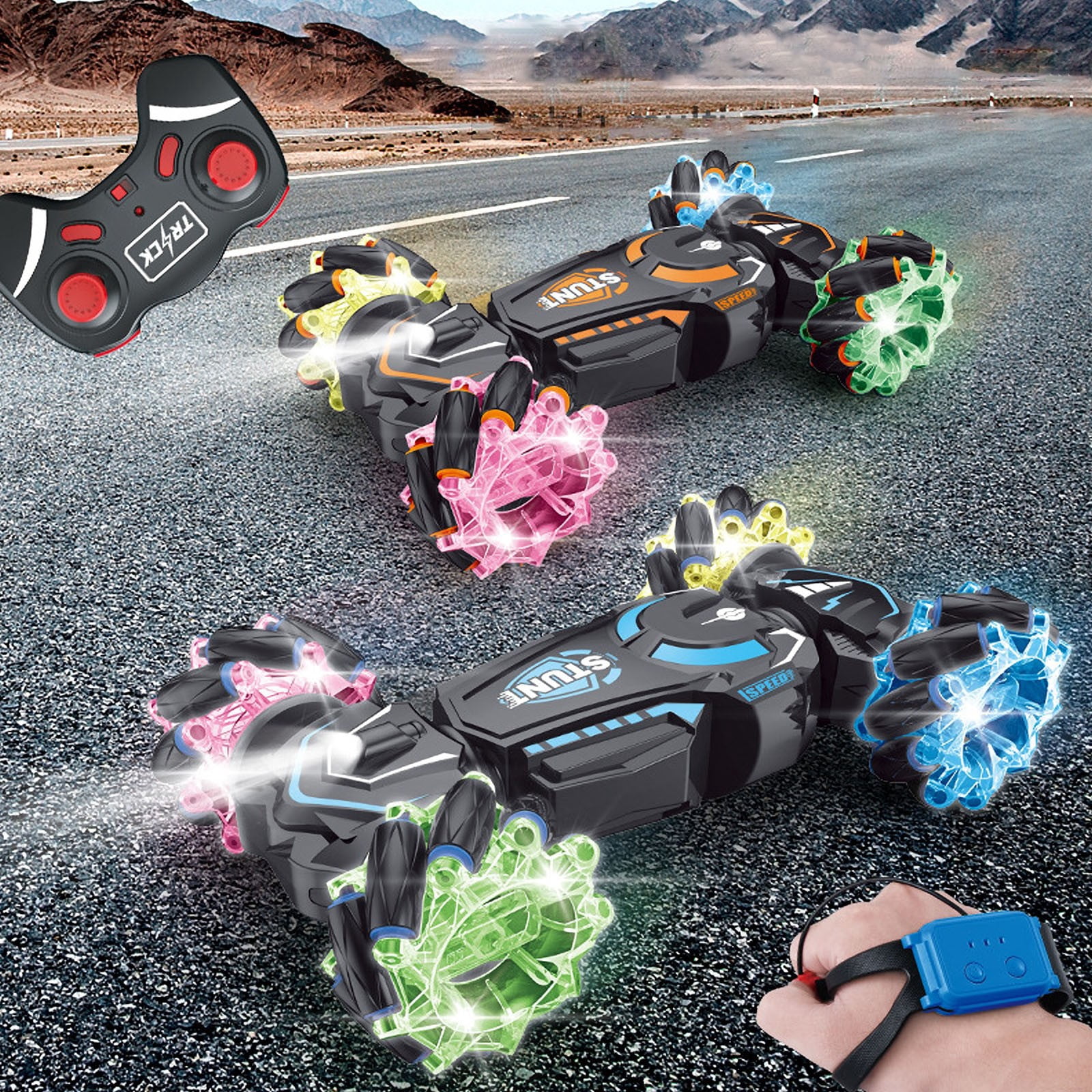 Sentmoon Remote Control Cars 2.4G Gesture Remote Control Car Stunt Drift Car Rc Climbing Car Children's Toys, Boys And Girls' Toys Birthday Gifts Christmas Gifts Rc Car Gift for a 5 Year Old Boy