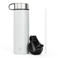 thumbnail image 1 of Costway 22 oz Double Wall Insulated Water Bottle Stainless Steel w/ 2 Lids & Straw, 1 of 10