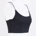 thumbnail image 4 of FOCUSNORM Women Sling Top Solid Color Crop Low Chest Sexy Bodycon Top Clothes, 4 of 5