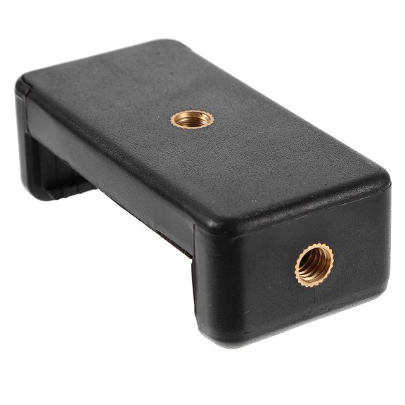 CIMAXIC Pince pour Téléphone Intelligent à Double Trou Pince pour Téléphone Intelligent Pince d'Étirement pour Trépied Adaptateur de Support pour Téléphone Intelligent (Noir), 2,87 Pouces X 1,42 Pouces X 0,98 Pouces