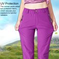 thumbnail image 1 of Pantalon de Randonnée pour Femmes Séchage Rapide Camping Randonnée Mince Imperméable Élastique Anti-Rayures pour Course Gris m, 1 of 9