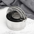 thumbnail image 2 of 5 Pcs/Set Biscuit Cutter Non Stick Anti-rust Stainless Steel Round Cookie Cutter Set for Kitchen, 2 of 7