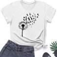 thumbnail image 4 of Plebaso T-Shirt Imprimé pour Femme Décontracté à Manches Courtes, T-Shirt Graphique à Col Rond, T-Shirts Amples d'Été 2025, 4 of 4