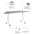 thumbnail image 3 of Scranton & Co Engineered Wood 72-inch Trapezoid Modular Conference Table in Gray, 3 of 8