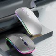 thumbnail image 1 of Cagogo 6Pcs Wireless Mouse, Rechargeable Silent Bluetooth Mouse for Laptop Desktop, Dual Mode 4G and BT5 Wireless Mouse, Ergonomic Mouse for Office Work Home Study, 1 of 9