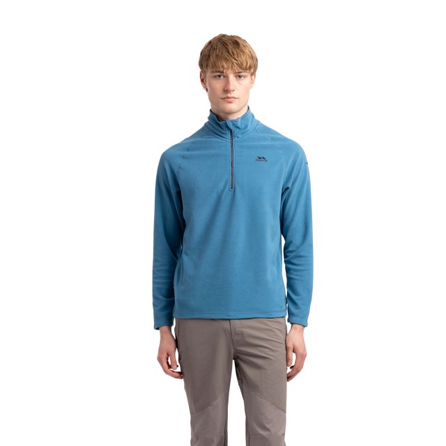 Trespass Mens 1/2 Zip Microfleece Blackford Bondi Blue in Size - XS