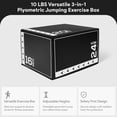 thumbnail image 2 of BalanceFrom Foam Plyometric Jump Box with 16”, 20”, and 24” Heights, 10 lbs, Black & White, 2 of 9