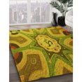 thumbnail image 3 of Ahgly Tapis Rectangulaire Lavable en Machine Intérieur Transitionnel Jaune, 7 Pieds x 9 Pieds, 3 of 7